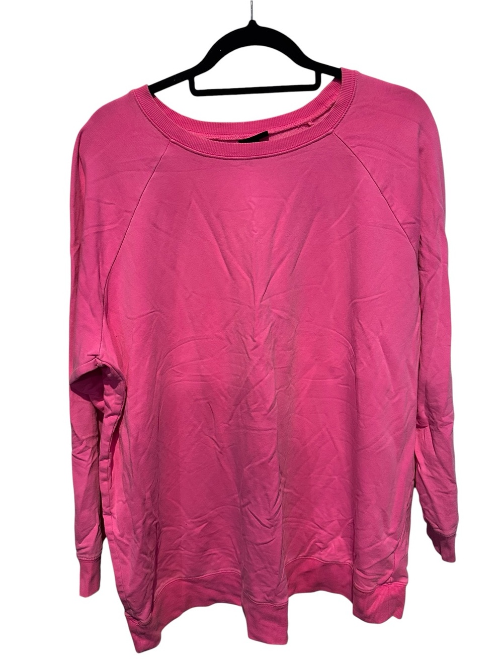 Torrid Hot Pink Pullover Raglan Crewneck Sweatshirt